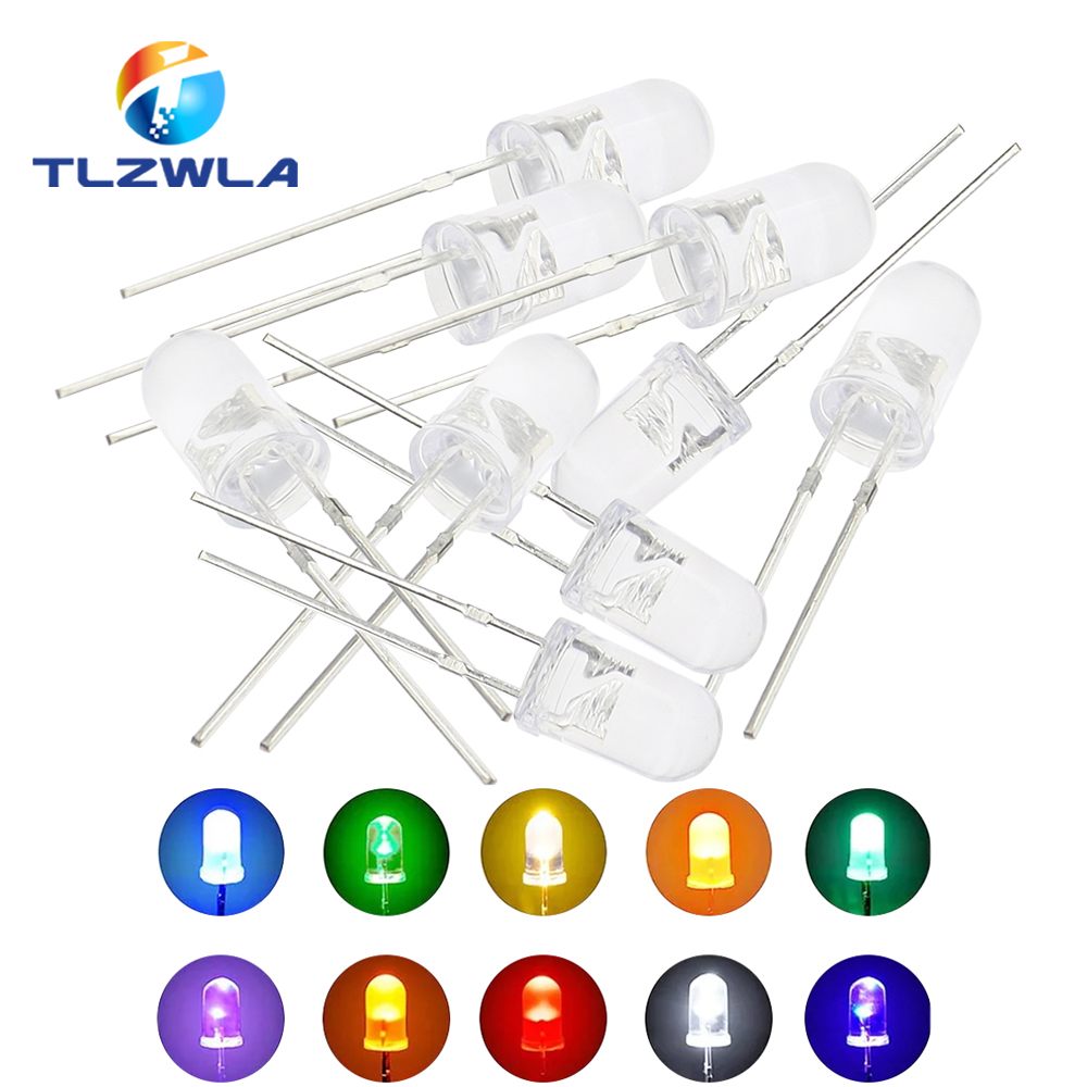 Ludwigia Super Red - 100PCS Transparent Round 5MM Super Bright