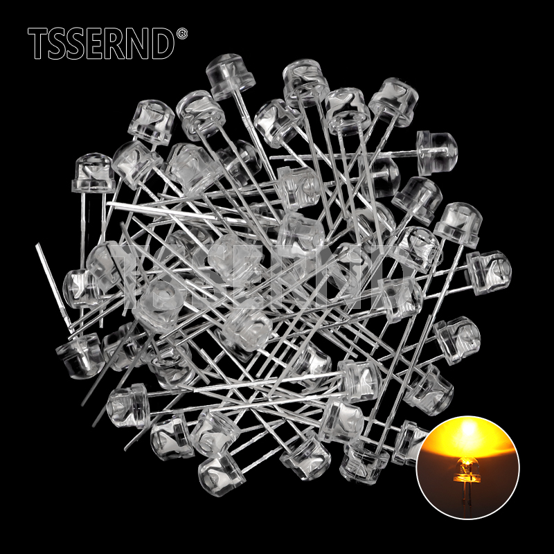 50pcs 5mm Straw Hat LED Super  - Ludwigia Super Red 评论和价格
