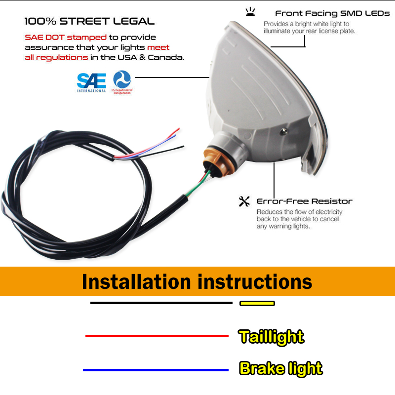 Red LED Rear Bumper Reflector  - Ludwigia Super Red 评论和价格