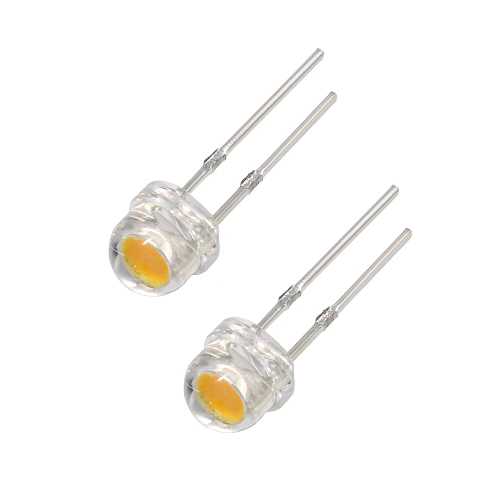 50PCS Straw Hat LED Diode 5MM  - Ludwigia Super Red 评论和价格