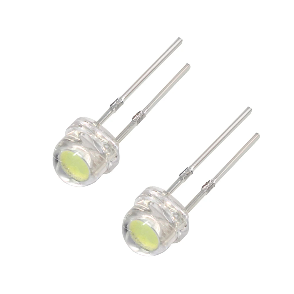 50PCS Straw Hat LED Diode 5MM  - Ludwigia Super Red 评论和价格