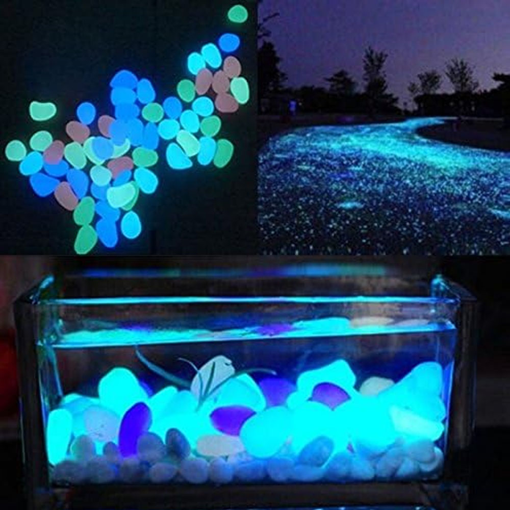 Fish Tank Rocks Glow Blue Pebb - Aquarium Planted 评论和价格