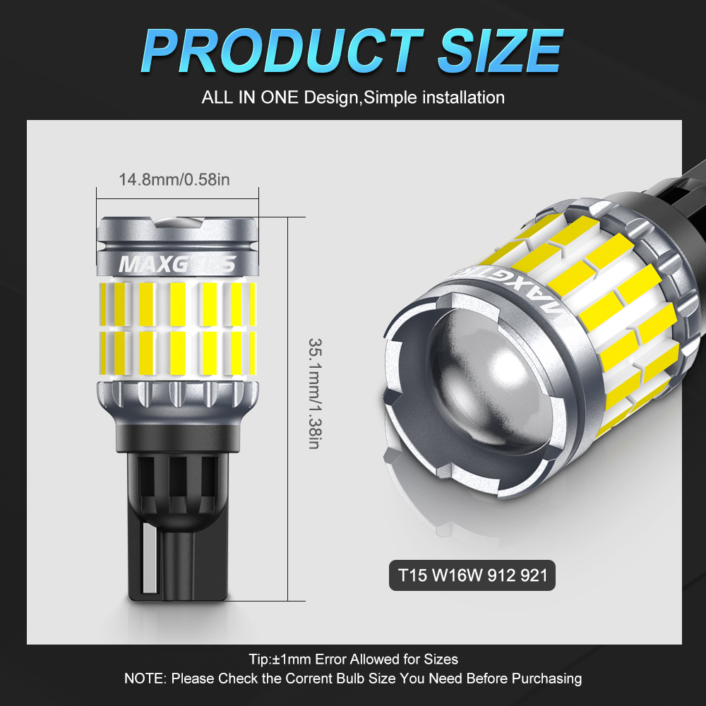 2x 2000LM Canbus T15 T16 LED R - Ludwigia Super Red 评论和价格
