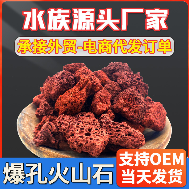 Natural Porous Red Lava Rock A - Aquarium Planted Tank Soil 评论和价格