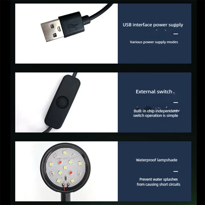 USB LED Fish Tank Clip Lamp Hi - Aquarium Plant Growth Light 评论和价格