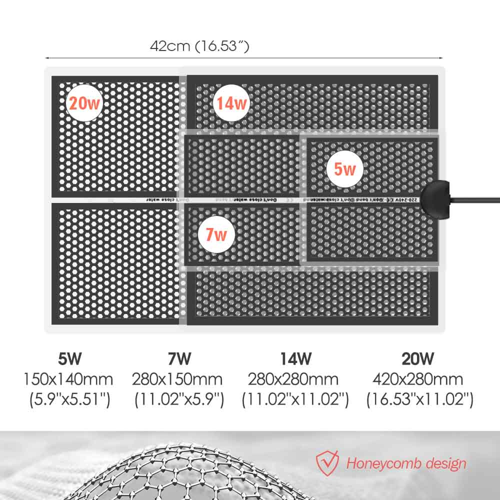 5/7/14/20W Reptile Heat Mat Pl - Planted Aquarium Heater 评论和价格